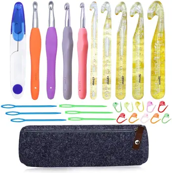 MIUSIE Crochet Needles Set Ergonomic Crochet Hooks Stitch Markers Weaving Knitting Needles Sewing Tools Craft Kit Free Shipping
MIUSIE Crochet Needles Set Ergonomic Crochet Hooks Stitch Markers Weaving Knitting Needles Sewing Tools Craft Kit Free Shipping