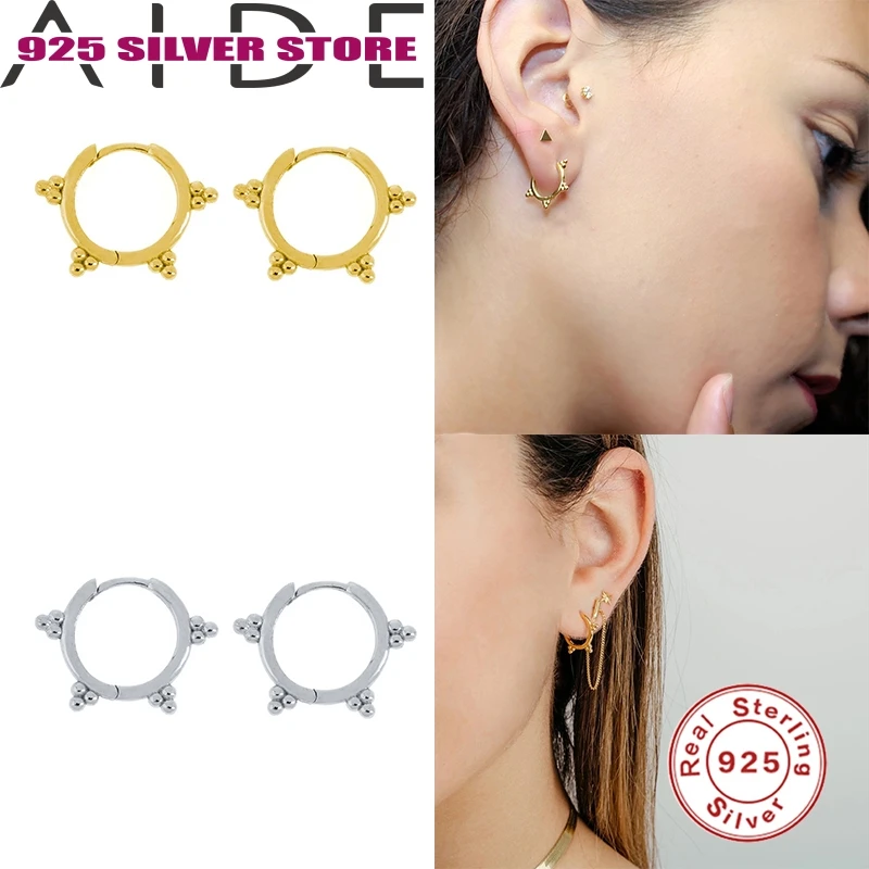Aide Golden Kpop Earrings European and American New Earrings Buckle Circle Small Silver Bead Ear 925 Sterling Silver Earring
Aide Golden Kpop Earrings European and American New Earrings Buckle Circle Small Silver Bead Ear 925 Sterling Silver Earring