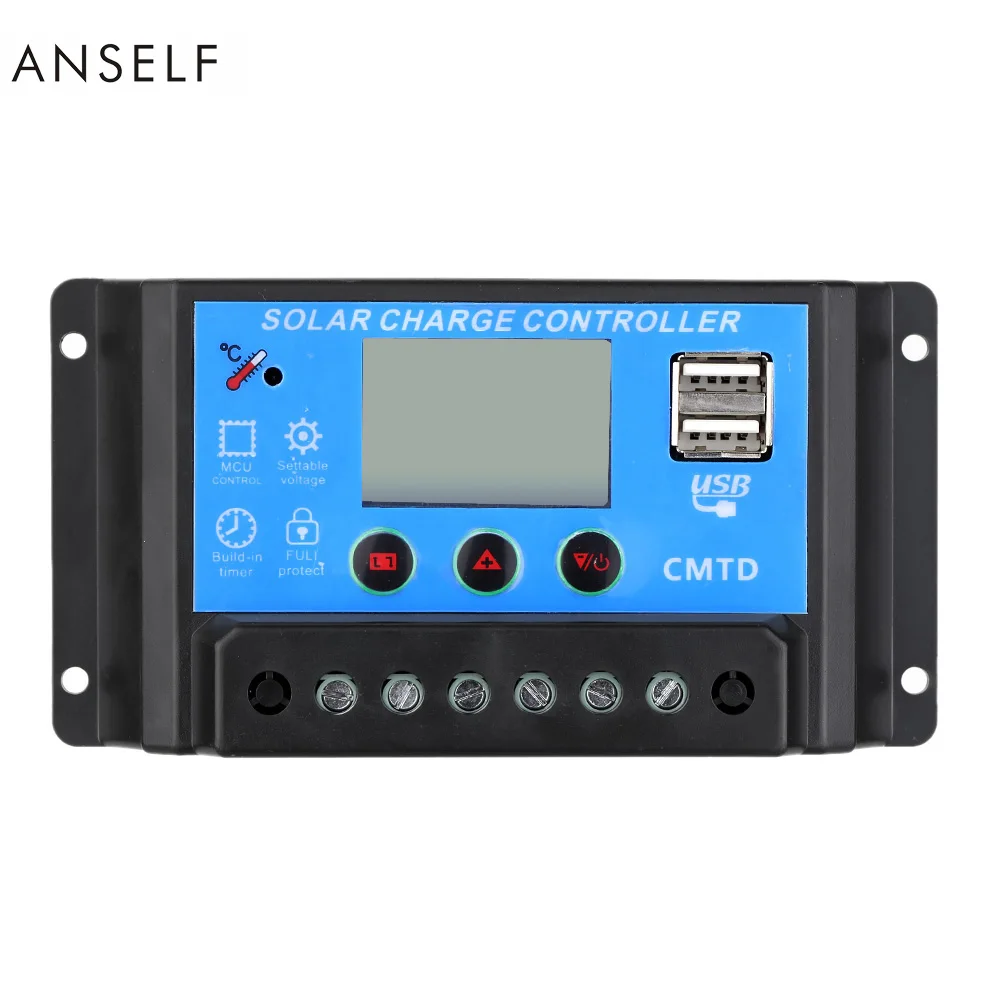 Anself Solar Charge Controller 10A 20A 12V/24V Auto Regulator Timer Solar Panel Battery Lamp LED Light Overload Protection
Anself Solar Charge Controller 10A 20A 12V/24V Auto Regulator Timer Solar Panel Battery Lamp LED Light Overload Protection