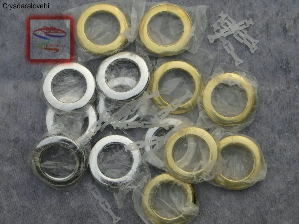 

80pcs Round Shaped Plastic Roman Eyelets Buckle for Shower Curtain Circle Slide Curtain Ring Accessories Home Decor