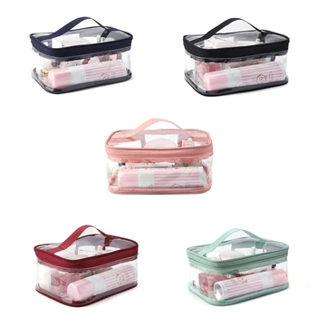 Clear Travel Toiletry Makeup Bag Zipper Waterproof Transparent Organizer Cosmetics Pouch PVC Bags with Handle 
Clear Travel Toiletry Makeup Bag Zipper Waterproof Transparent Organizer Cosmetics Pouch PVC Bags with Handle