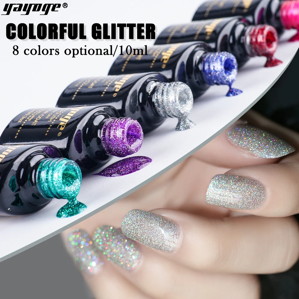 Yayoge Colorful Glitter UV/LED Nail Gel Polish With Shinning 8 Colors Soak Off Gel Varnish For Nails Manicure Buauty Salon
Yayoge Colorful Glitter UV/LED Nail Gel Polish With Shinning 8 Colors Soak Off Gel Varnish For Nails Manicure Buauty Salon
