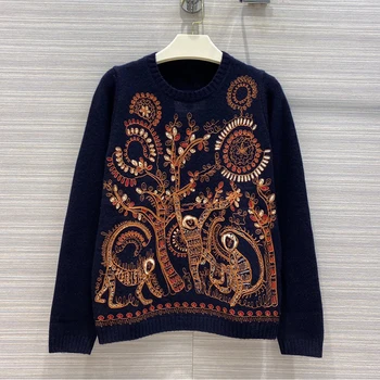 Autumn Women Sweater Casual Embroidery Long Sleeve Wool Sweater Knitted Pullover Fashion Knitwear
Autumn Women Sweater Casual Embroidery Long Sleeve Wool Sweater Knitted Pullover Fashion Knitwear