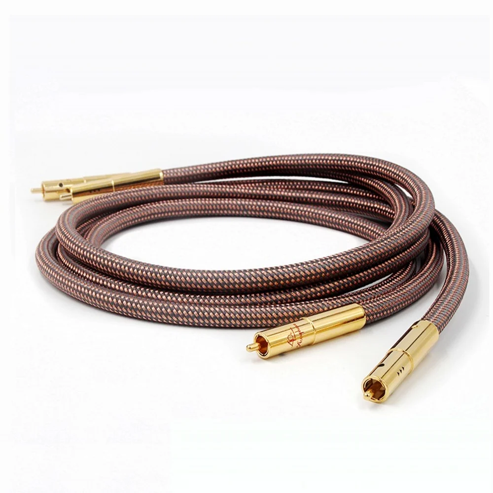 

Hifi high-end Accuphase 40th Anniversary Edition OCC pure copper RCA Interconnect Audio Cable Gold plated CD amplifier amp