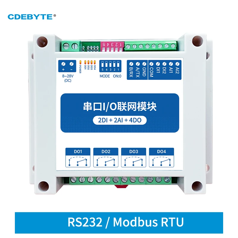 MA02-AACX2240 IOT RS232 ModBus RTU I/O сетевые модули с последовательным портом 4 выходных