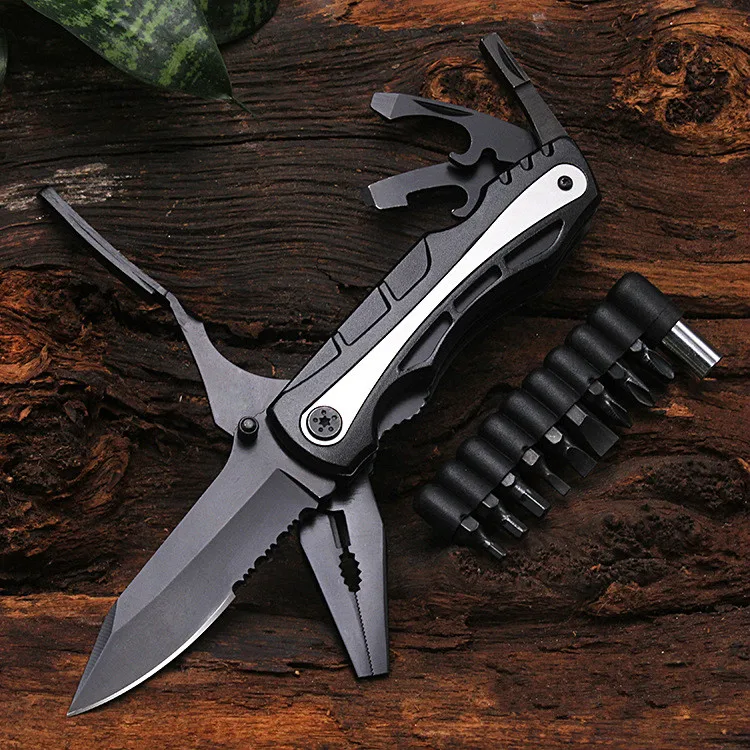 New Multi-functional Pliers Outdoor Survival Knife Pliers Portable Gift Knife Folding Combination Tool Pliers 
New Multi-functional Pliers Outdoor Survival Knife Pliers Portable Gift Knife Folding Combination Tool Pliers