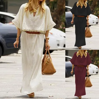 Plus Size 5XL Bohemian Dress ZANZEA 2020 Women Long Maxi Vestidos Sexy High Split Robe Femme Casual Solid Cotton Beach Sundress
Plus Size 5XL Bohemian Dress ZANZEA 2020 Women Long Maxi Vestidos Sexy High Split Robe Femme Casual Solid Cotton Beach Sundress