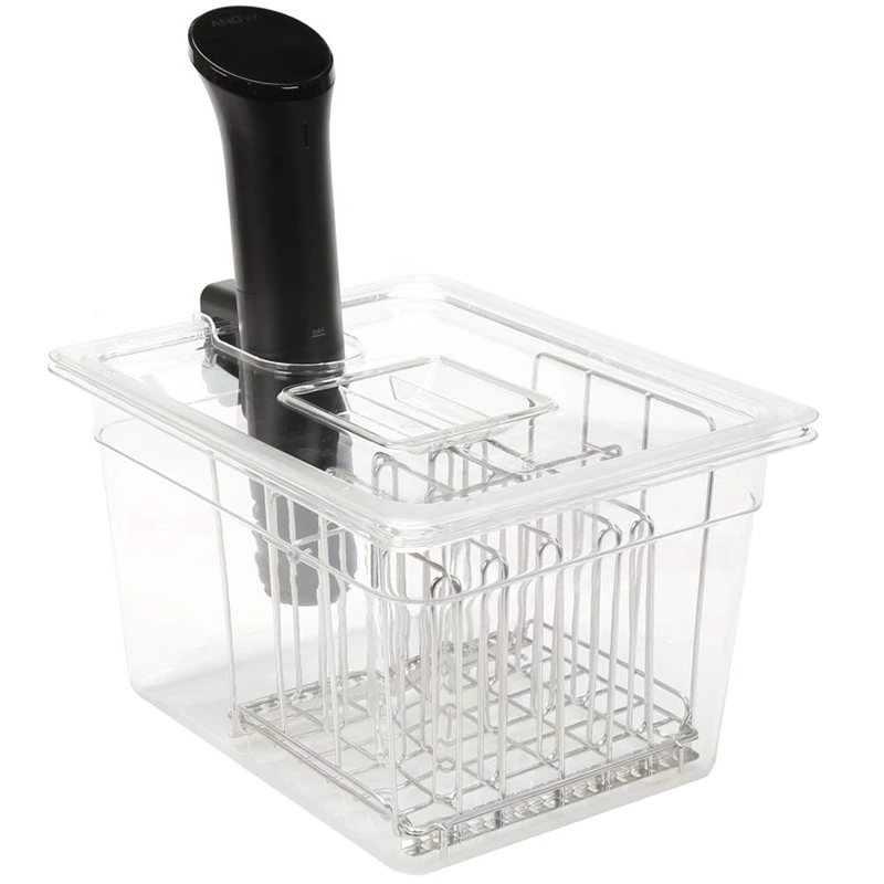 Sous Vide Circulating Container with Lid Suitable for Most 11 Liter Sous Vide Cookware Containers Stainless Steel Sous Vide Rack
Sous Vide Circulating Container with Lid Suitable for Most 11 Liter Sous Vide Cookware Containers Stainless Steel Sous Vide Rack