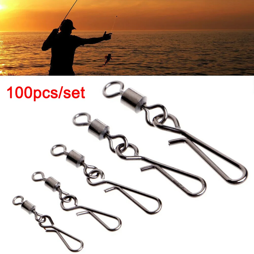 100pcs Rolling Swivel Bearing Barrel Fishing Snap Connector with Pin Heavy Duty Ball ALS88
100pcs Rolling Swivel Bearing Barrel Fishing Snap Connector with Pin Heavy Duty Ball ALS88