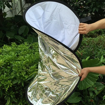 60cm 2 In1 Collapsible Portable Light Reflector Round Photo Studio Diffuser DISC Silver White Studio Photography Reflector
60cm 2 In1 Collapsible Portable Light Reflector Round Photo Studio Diffuser DISC Silver White Studio Photography Reflector