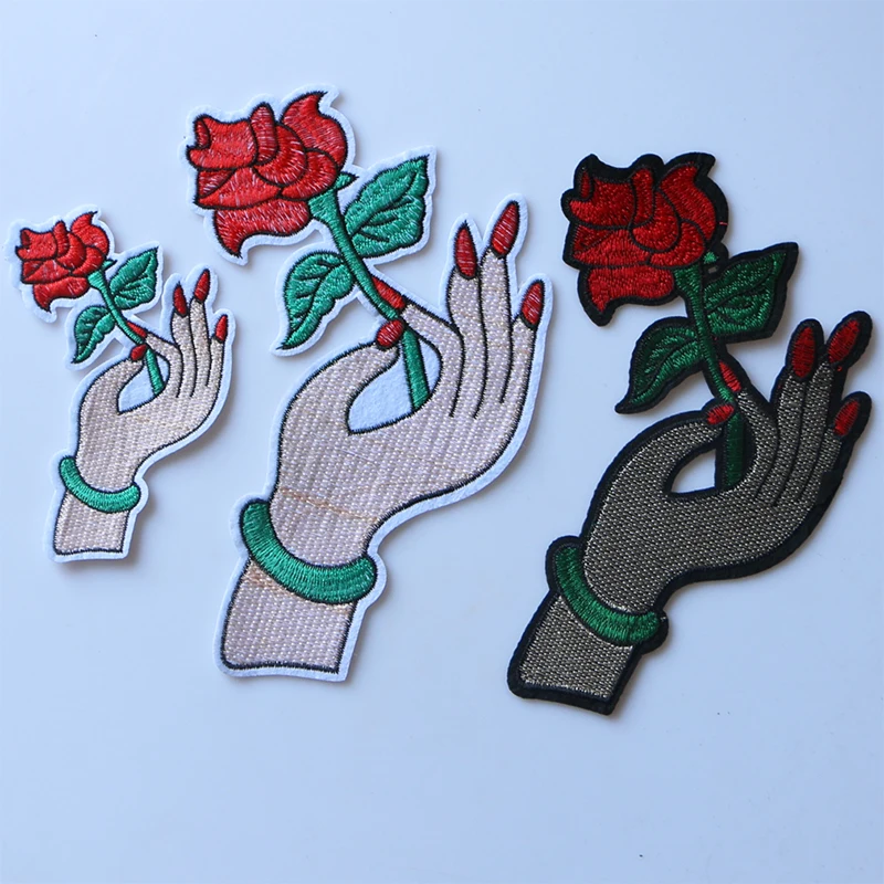Beautiful hands with Roses Embroidered Iron on Patches for Clothing DIY Stripes Clothes Patchwork Sticker Custom Flowers Badges
Beautiful hands with Roses Embroidered Iron on Patches for Clothing DIY Stripes Clothes Patchwork Sticker Custom Flowers Badges