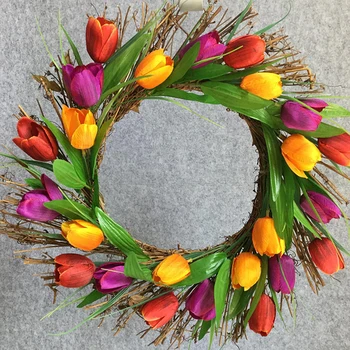 40cm Artificial Tulip Garland Home Decoration Hanging Decorations Window Decor Festive Supplies
40cm Artificial Tulip Garland Home Decoration Hanging Decorations Window Decor Festive Supplies