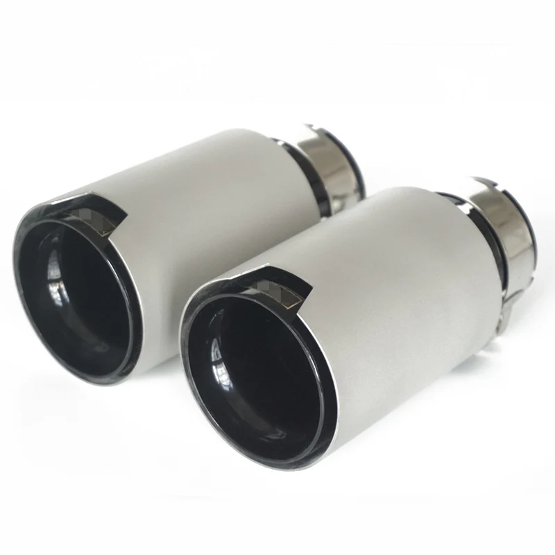 1Pair Finished Stainless Steel silver outside / inner Glossy black car exhaust tips for BMW 2.5'' in, 3.5'' out With Logo
1Pair Finished Stainless Steel silver outside / inner Glossy black car exhaust tips for BMW 2.5'' in, 3.5'' out With Logo