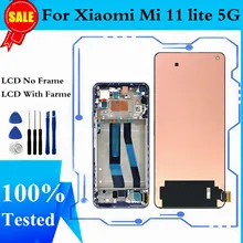 Ensemble écran tactile LCD avec châssis, pour Xiaomi Mi 11 Lite 5G M2101K9G=