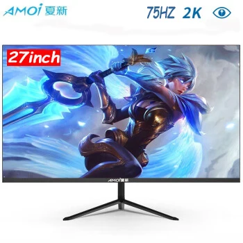 Amoi 27-дюймовый монитор 2K 75 Гц настольный ПК ЖК-дисплей QHD игровой экран компьютер