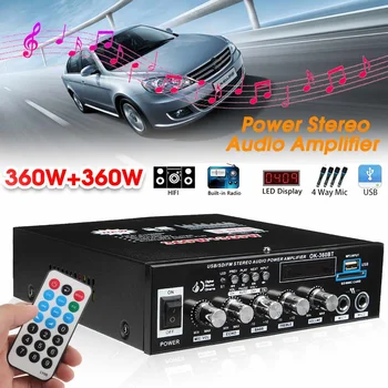 600W 12V/220V bluetooth Audio Power Amplifier Home Theater Amplifiers Car amplificador Audio with Remote Control Support FM USB
600W 12V/220V bluetooth Audio Power Amplifier Home Theater Amplifiers Car amplificador Audio with Remote Control Support FM USB