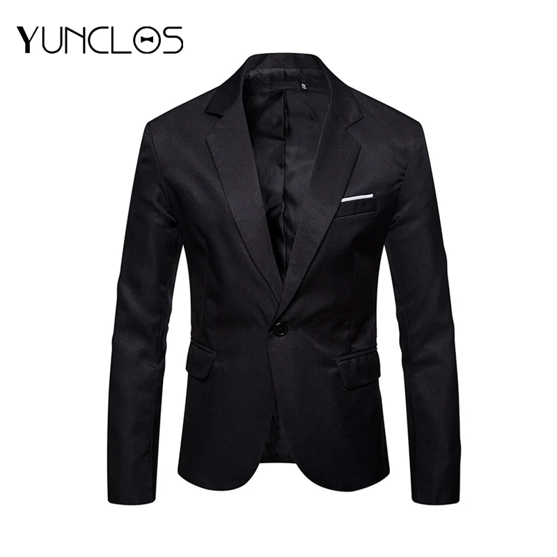 YUNCLOS Men's Solid color Flat Collar With One Button Jacket Slim comfortable Blazer Fit For Wedding / Party Suit
YUNCLOS Men's Solid color Flat Collar With One Button Jacket Slim comfortable Blazer Fit For Wedding / Party Suit