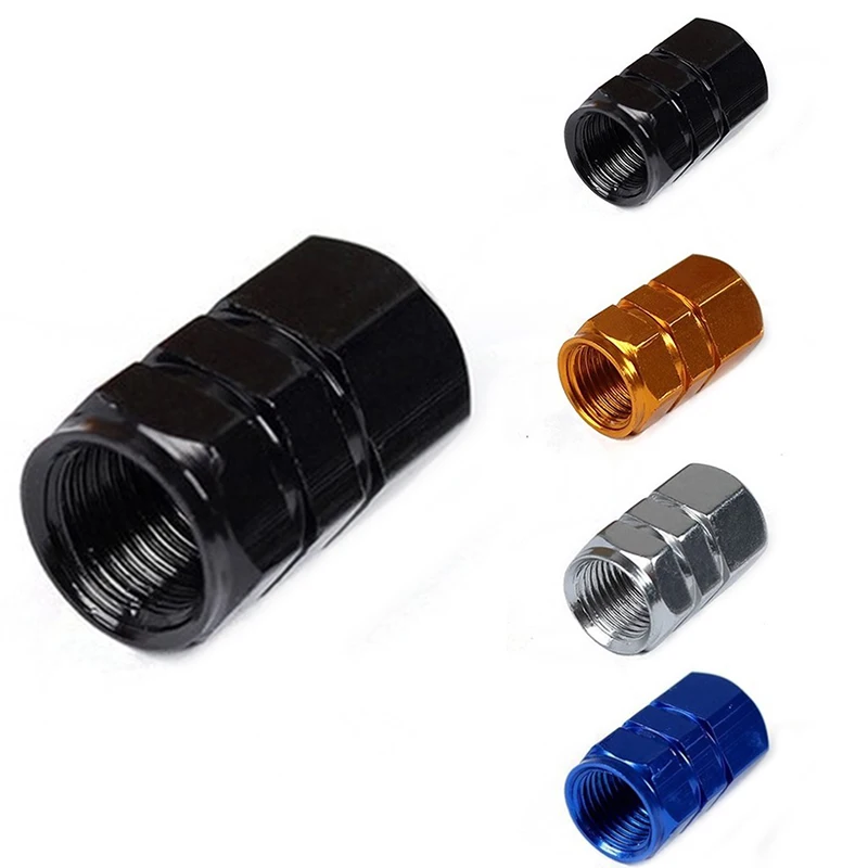 4pcs Car Bike Tire Valve Stem Caps Theftproof Valve Caps Car Aluminum Car Wheel Tires Valves Caps Airtight Cover Accessoires