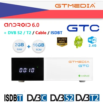 GTMEDIA GTC 4K Android Box Receptor DVB-C Youtube DVB-S2 DVB-T2 Bluetooth 4.0 Satellite Receiver with Biss VU Box
GTMEDIA GTC 4K Android Box Receptor DVB-C Youtube DVB-S2 DVB-T2 Bluetooth 4.0 Satellite Receiver with Biss VU Box
