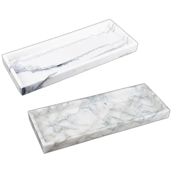 2x Marble Pattern Storage Tray Resin Jewelry Display Plate Creative Dessert Snack Cake Plate Cyan-Blue & White
2x Marble Pattern Storage Tray Resin Jewelry Display Plate Creative Dessert Snack Cake Plate Cyan-Blue & White