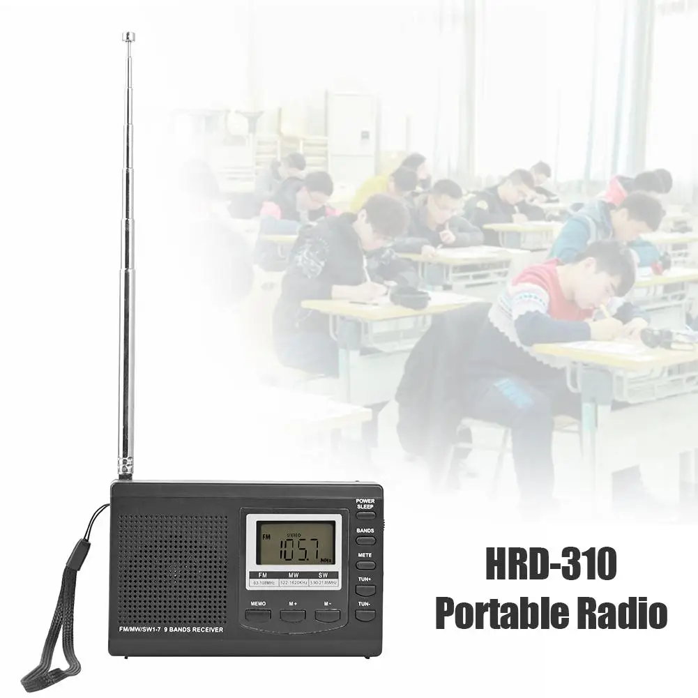 HRD-310 радио FM MW SW Цифровой Будильник приемник ж/наушники | Электроника