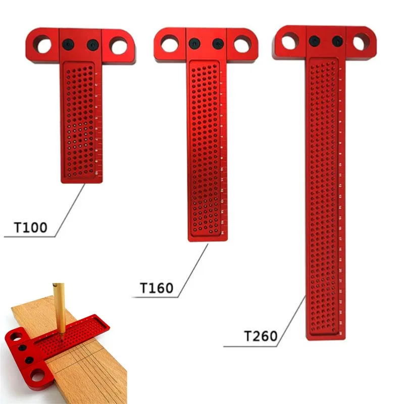 Woodworking Scriber T-type Ruler Hole Scribing Ruler Drawing Marking Gauge Crossed-out Measuring Tools Woodworking Tools
Woodworking Scriber T-type Ruler Hole Scribing Ruler Drawing Marking Gauge Crossed-out Measuring Tools Woodworking Tools