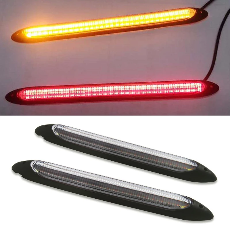 2PCS Waterproof LED Red+Yellow White+Yellow Car Head Light Strip Turn Signal Light Sequential Flow Turn Signal Indicator Lights
2PCS Waterproof LED Red+Yellow White+Yellow Car Head Light Strip Turn Signal Light Sequential Flow Turn Signal Indicator Lights