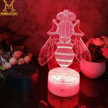Molezu Halloween Honeybee Pattern 3D Led Night Light Decoration Children Kids Gifts 7 Color Changing Visual Table Lamp
Molezu Halloween Honeybee Pattern 3D Led Night Light Decoration Children Kids Gifts 7 Color Changing Visual Table Lamp