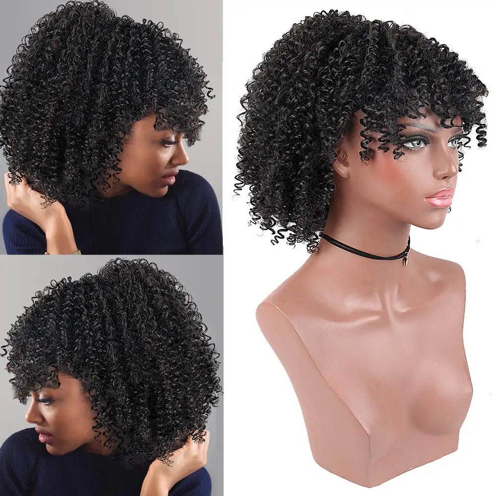 Drawstring Puff Afro Kinky Curly ponytail With Bangs African American Short Wrap Synthetic clip in ponytail Hair Extensions
Drawstring Puff Afro Kinky Curly ponytail With Bangs African American Short Wrap Synthetic clip in ponytail Hair Extensions