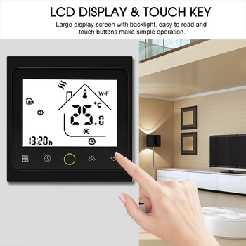 Water/Gas Boiler Thermostat Smart Temperature Controller Tuya Control Programmable Voice Control with Amazon Echo/Google 3A-240V
Water/Gas Boiler Thermostat Smart Temperature Controller Tuya Control Programmable Voice Control with Amazon Echo/Google 3A-240V