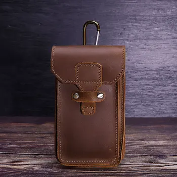 Genuine Leather Men's Cell Phone Pocket Many Compartments Large Capacity waist bag Hasp Zipper Shoulder Bag
Genuine Leather Men's Cell Phone Pocket Many Compartments Large Capacity waist bag Hasp Zipper Shoulder Bag