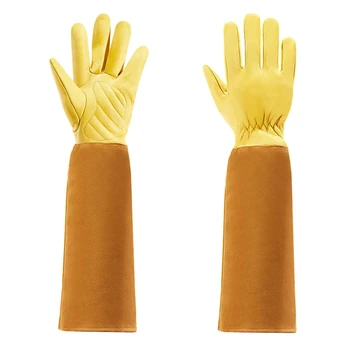 Gardening Gloves for Women and Men Thron Proof Rose Pruning Cow Leather Gloves with Long Forearm Protection Gauntlet
Gardening Gloves for Women and Men Thron Proof Rose Pruning Cow Leather Gloves with Long Forearm Protection Gauntlet