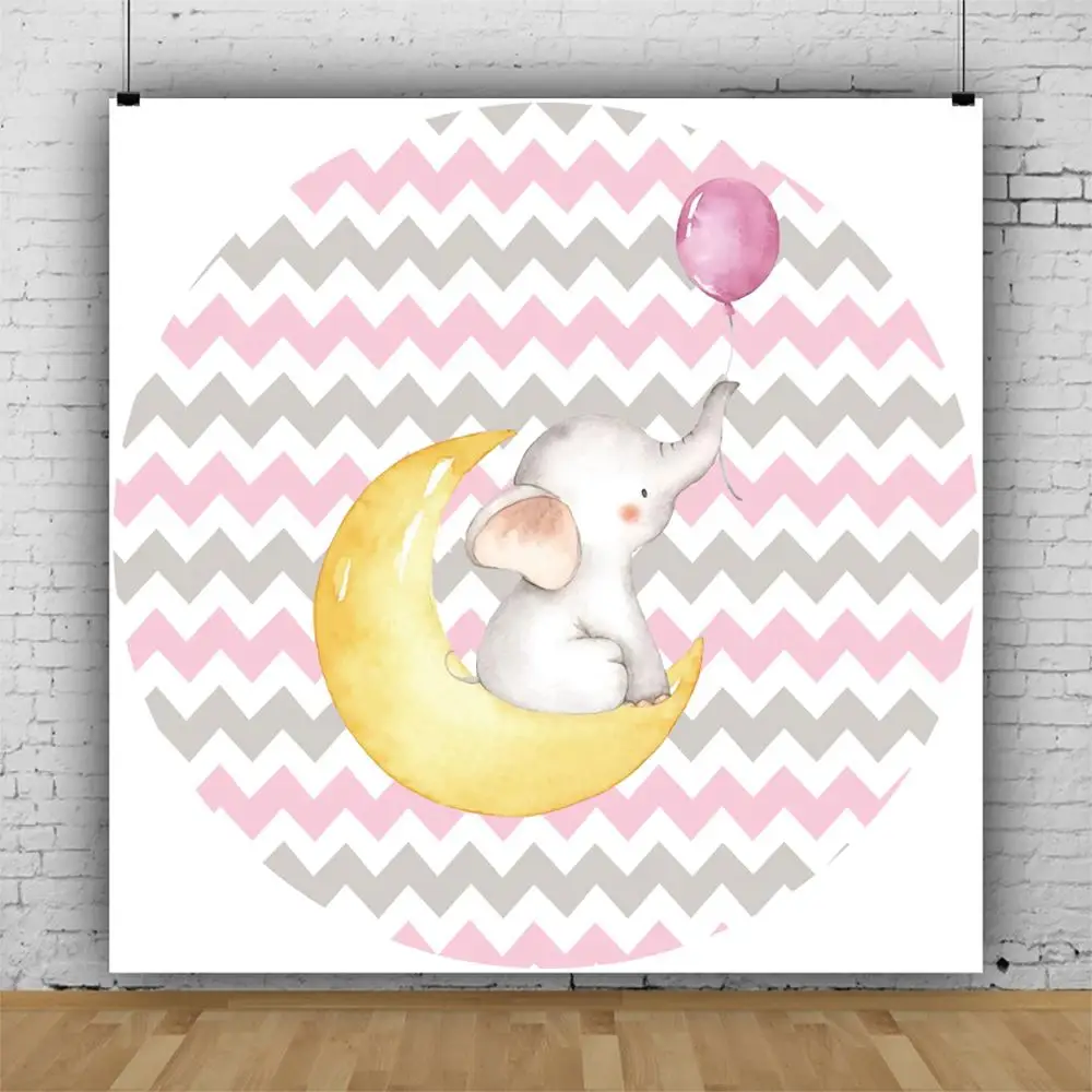 Laeacco Cartoon Chevrons Stripes Elephant Baby Shower Gold Moon Pink Balloons Customized Poster Photo Background Photo Backdrops
Laeacco Cartoon Chevrons Stripes Elephant Baby Shower Gold Moon Pink Balloons Customized Poster Photo Background Photo Backdrops