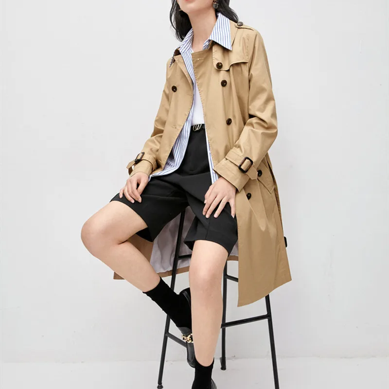 Fashion Lapel Trench 2020 Lady Mid - length Casual Coat Spring Autumn Double-breasted Outerwear High-end Coat Woman
Fashion Lapel Trench 2020 Lady Mid - length Casual Coat Spring Autumn Double-breasted Outerwear High-end Coat Woman