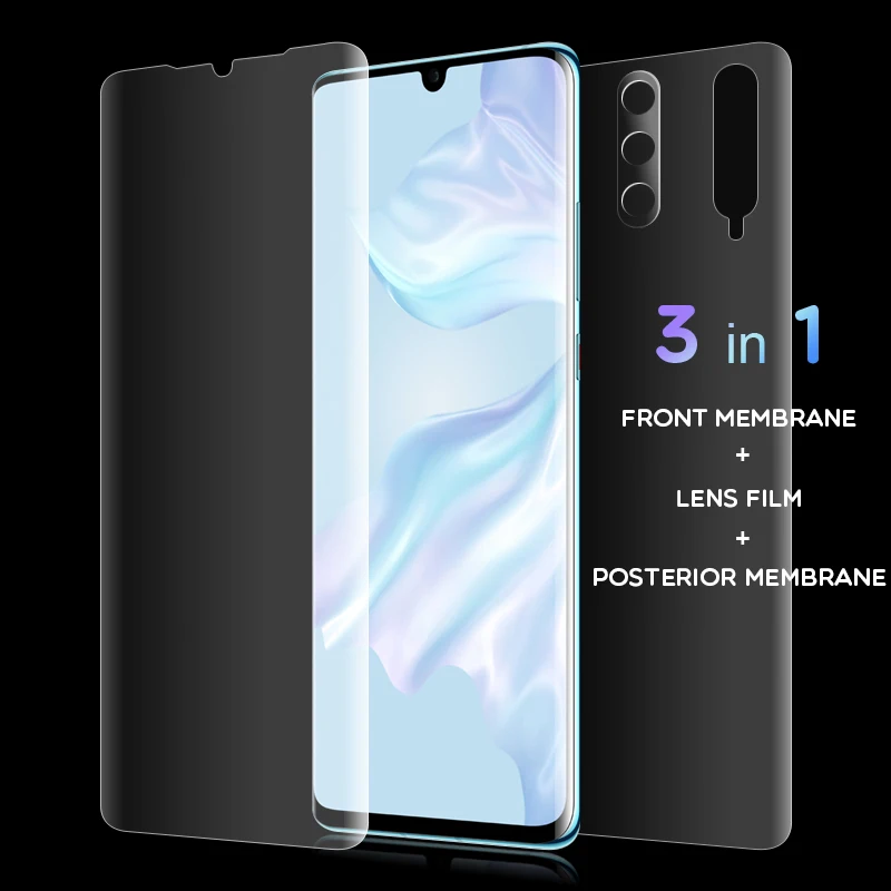 Full Cover Screen protector For Huawei P30 Pro Camera Lens Glass For Huawei P30 P30Lite Front & back Film 9D Soft Hydrogel Film
Full Cover Screen protector For Huawei P30 Pro Camera Lens Glass For Huawei P30 P30Lite Front & back Film 9D Soft Hydrogel Film
