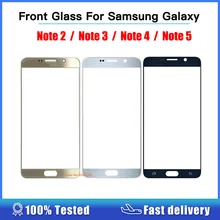 Lentille extérieure en verre pour écran LCD de remplacement, haute qualité, pour Samsung Galaxy Note 2 3 4 5 N7100 N9200 N9100 N9000=