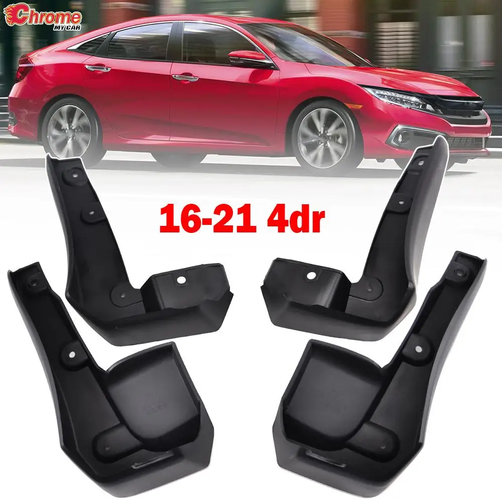 Set Front Rear For Honda 10TH CIVIC Sedan Mud Flaps Mudflaps Splash Guards Mudguards 2016 2017 2018 2019 2020 2021 | Автомобили и