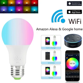 9W WiFi Smart Light Bulb E27 LED RGB Lamp Work with Home Smartphone 100-265V RGB White Dimmable Timer Function Magic Bulb
9W WiFi Smart Light Bulb E27 LED RGB Lamp Work with Home Smartphone 100-265V RGB White Dimmable Timer Function Magic Bulb