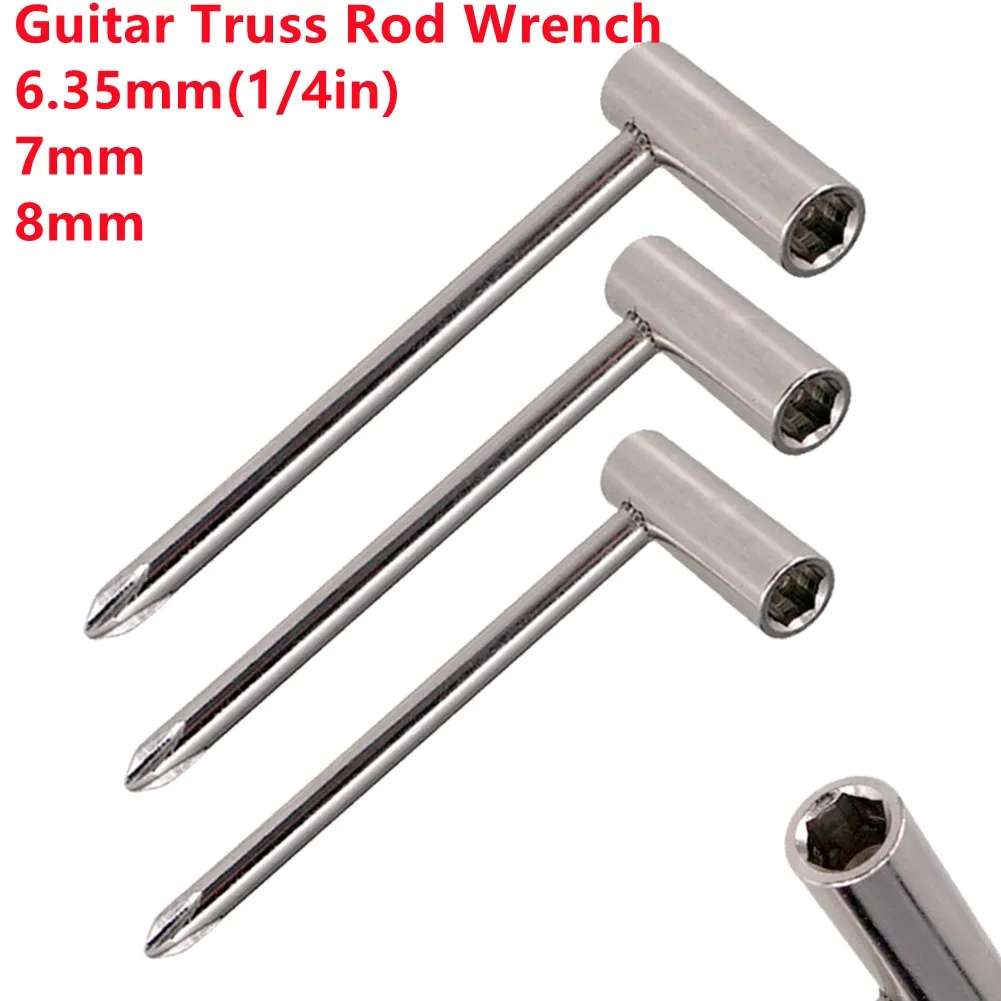 Electric Guitar Truss Rod Adjusting Wrench Box Spanner 6.35mm/7mm/8mm Silver Black Luthier Repair Tool Guitar Parts Accessories
Electric Guitar Truss Rod Adjusting Wrench Box Spanner 6.35mm/7mm/8mm Silver Black Luthier Repair Tool Guitar Parts Accessories