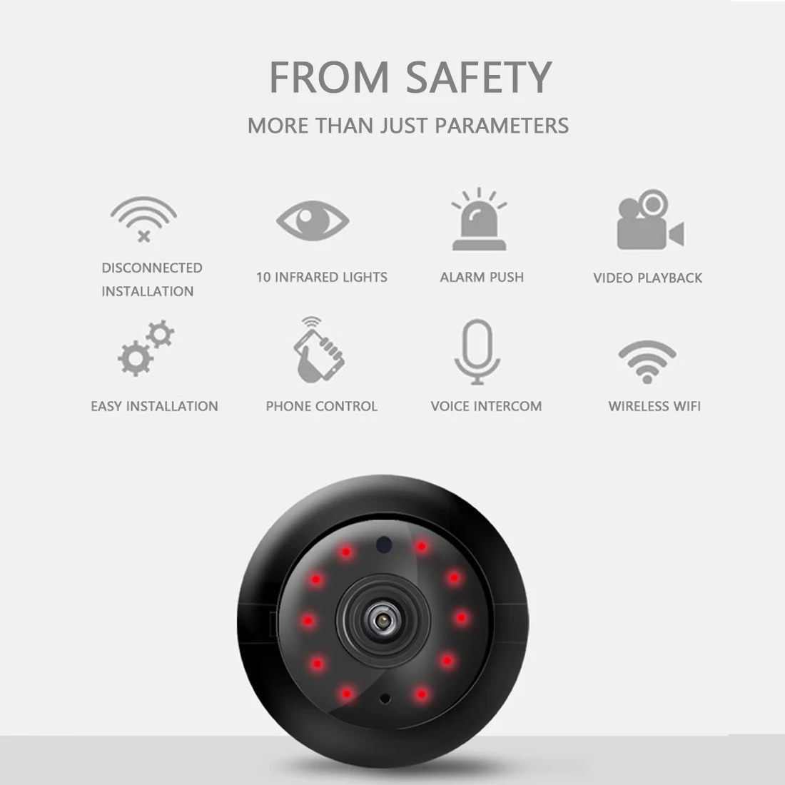 Home Security Camcorders V380 Mini Wifi Camera Night Vision Motion Detection IP Camera Wireless CCTV Infrared 2-Way Audio
Home Security Camcorders V380 Mini Wifi Camera Night Vision Motion Detection IP Camera Wireless CCTV Infrared 2-Way Audio