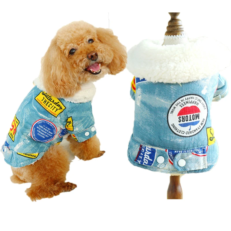 Winter Dog Jacket Pet Dog Clothes Puppy Cat Jeans Coat Outfits Velet Warm Denim Jackets Costume for Teddy Chihuahua Poodle Bicho
Winter Dog Jacket Pet Dog Clothes Puppy Cat Jeans Coat Outfits Velet Warm Denim Jackets Costume for Teddy Chihuahua Poodle Bicho