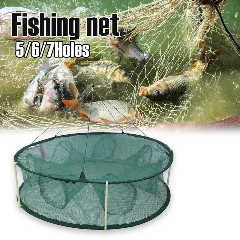 Automatic Fishing Net Trap Cage Round Shape Opening for Crabs Crayfish Lobster Fishing Shrimp Trap Folded Fishing Net
Automatic Fishing Net Trap Cage Round Shape Opening for Crabs Crayfish Lobster Fishing Shrimp Trap Folded Fishing Net