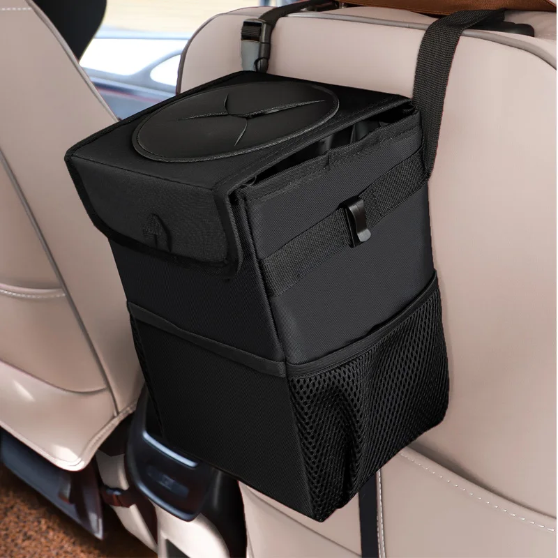 Waterproof Foldable Car Trash Can Bag with Lid Car Storage Bag Hanging for Headrest with Pocket Car Accessories Organizer
Waterproof Foldable Car Trash Can Bag with Lid Car Storage Bag Hanging for Headrest with Pocket Car Accessories Organizer