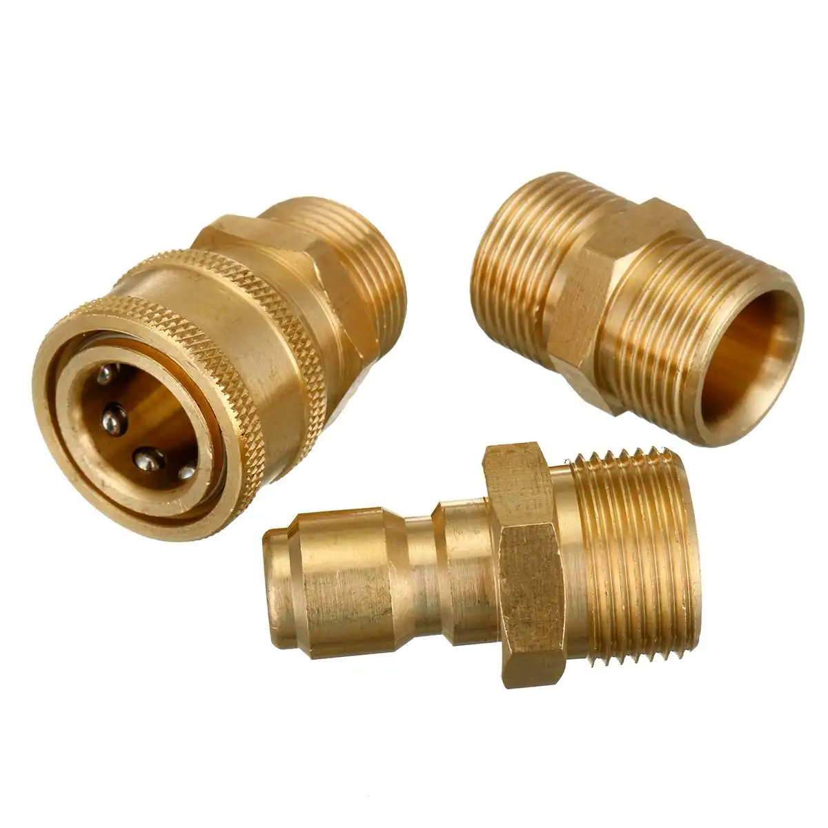 22mm 3PCS M22 To 3/8 Quick Release Pressure Washer Hose Coupling fitting Connector Replacement Garden Tool
22mm 3PCS M22 To 3/8 Quick Release Pressure Washer Hose Coupling fitting Connector Replacement Garden Tool