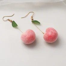 Korea Sweet Pink Peach Blossom Pendant Simple and Sweet Fruit Shape Earrings Fashion Geometry Exquisite Lady Pendant
Korea Sweet Pink Peach Blossom Pendant Simple and Sweet Fruit Shape Earrings Fashion Geometry Exquisite Lady Pendant