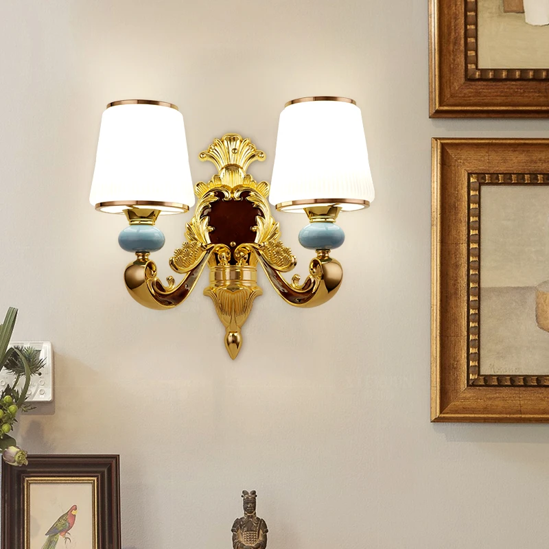 European Zinc Alloy Luxury LED Wall Lighting Bedroom Bedside Ceramic Wall Lamp Aisle Background Restaurant Home Sconces Fixtures 
European Zinc Alloy Luxury LED Wall Lighting Bedroom Bedside Ceramic Wall Lamp Aisle Background Restaurant Home Sconces Fixtures