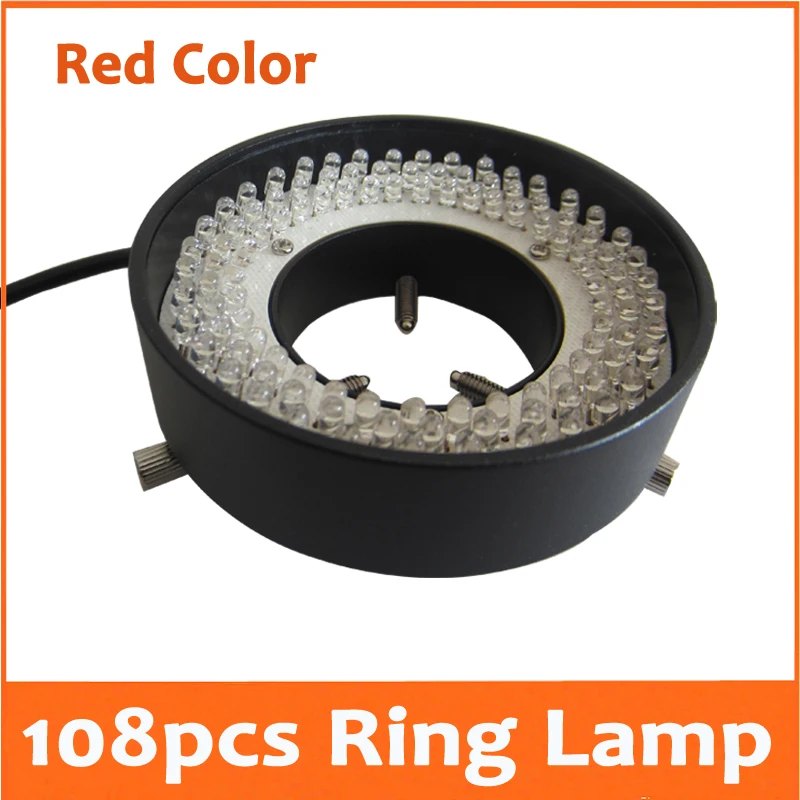 108pcs LED Illuminated Adjuatable Red Light Zoom Ring Lamp for Medical Biological Stereo Microscope 90V-264V Inner Diameter 41mm
108pcs LED Illuminated Adjuatable Red Light Zoom Ring Lamp for Medical Biological Stereo Microscope 90V-264V Inner Diameter 41mm