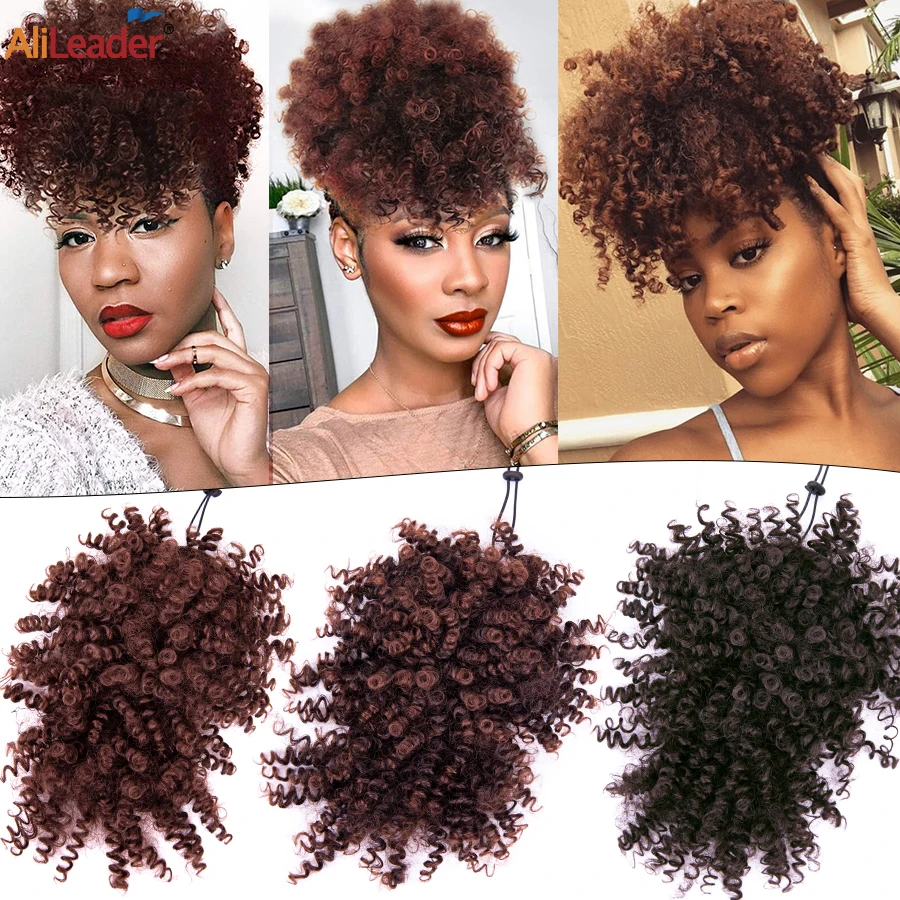 Alileader Cheap Curly Ponytail With Bangs Black Brown BUG Natural Curly Bangs With Buns Fluffy Synthetic Drawstring Ponytail
Alileader Cheap Curly Ponytail With Bangs Black Brown BUG Natural Curly Bangs With Buns Fluffy Synthetic Drawstring Ponytail