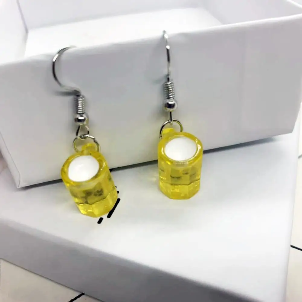 New Kawaii Creative Resin Simulation Cool Mini Beer Bottle Wine Glass Earrings Cute Handmade Earrings Women Gift Fashion Jewelry
New Kawaii Creative Resin Simulation Cool Mini Beer Bottle Wine Glass Earrings Cute Handmade Earrings Women Gift Fashion Jewelry