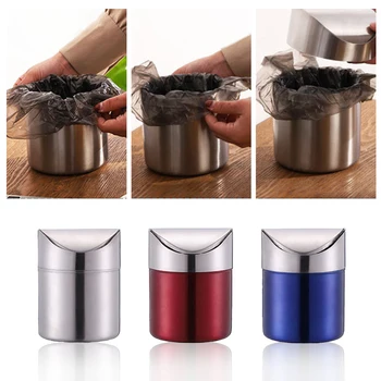2020 Stainless Steel Mini Trash Can With Practical Swing Lid For Office Table Car Room Kitchen Worktop Waste Rubbish Trash Can
2020 Stainless Steel Mini Trash Can With Practical Swing Lid For Office Table Car Room Kitchen Worktop Waste Rubbish Trash Can